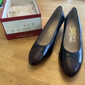 Salvatore Ferragamo Florence B Brown Leather Pumps Shoes